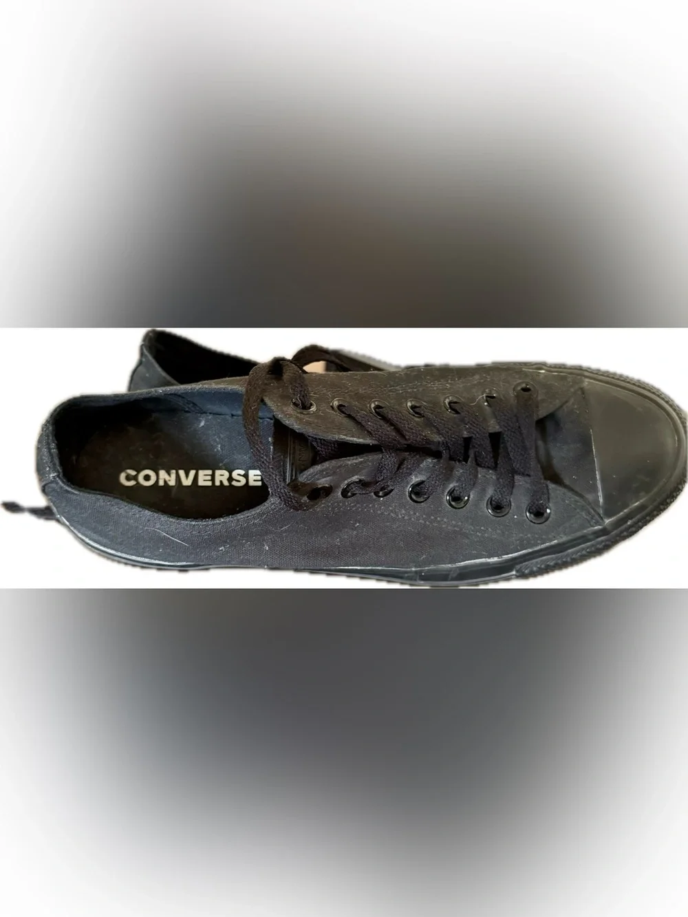 Converse All Star Black Canvas Classic Low Top Sneakers - Picture 3 of 5